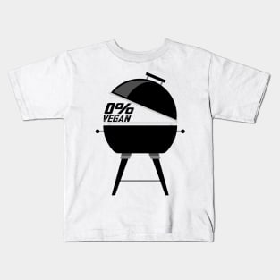 Zero Percent Vegan BBQ Dark Kids T-Shirt